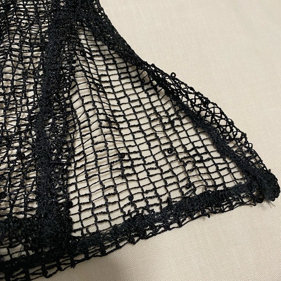 La Blanca by Rod Beattie Sheer Mesh Crochet Swim Cover Up w/ Sequins, Size Large - Picture 5 of 9